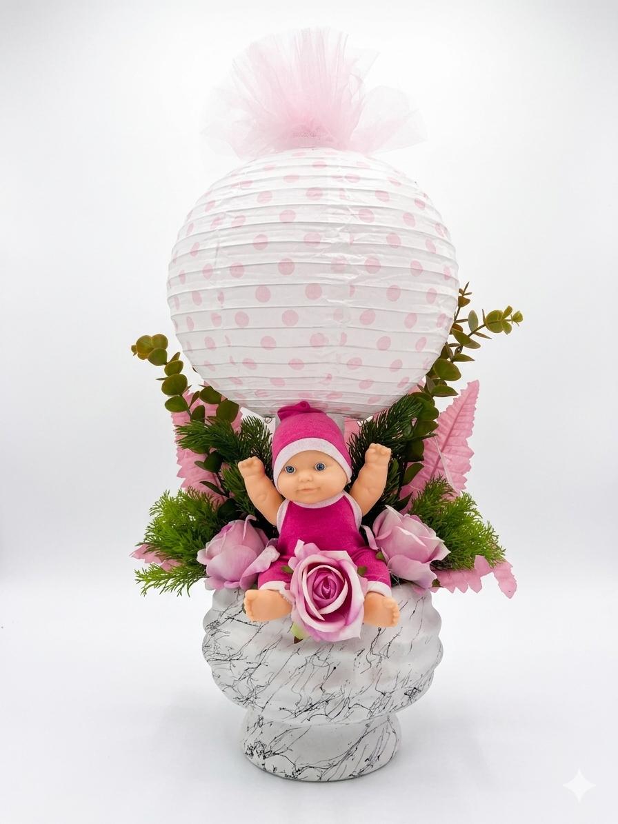 Pembe Düşler Bebek Aranjmanı - uşak milano çiçek